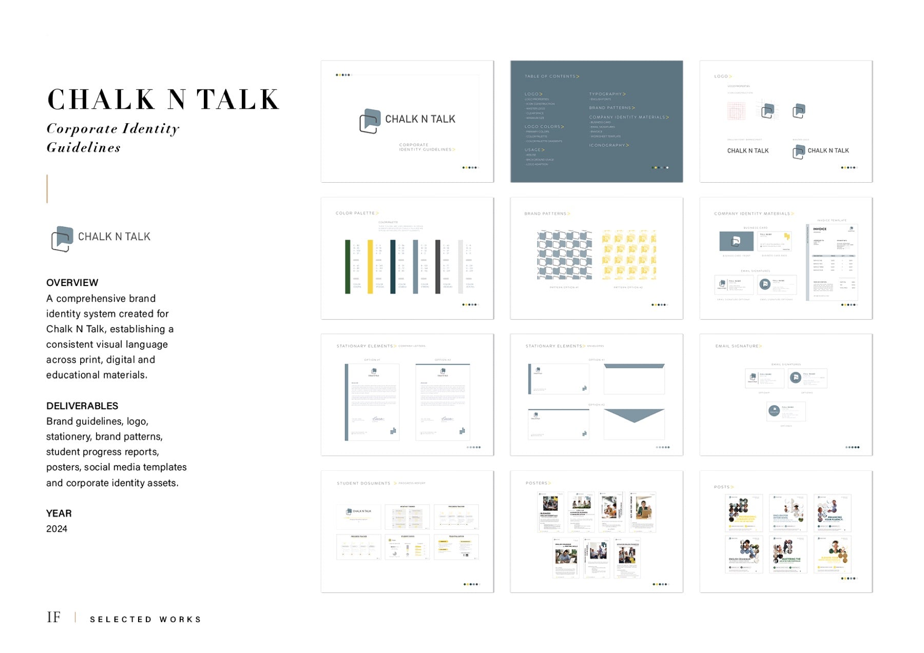 Chalk N Talk corporate identity guidelines spread