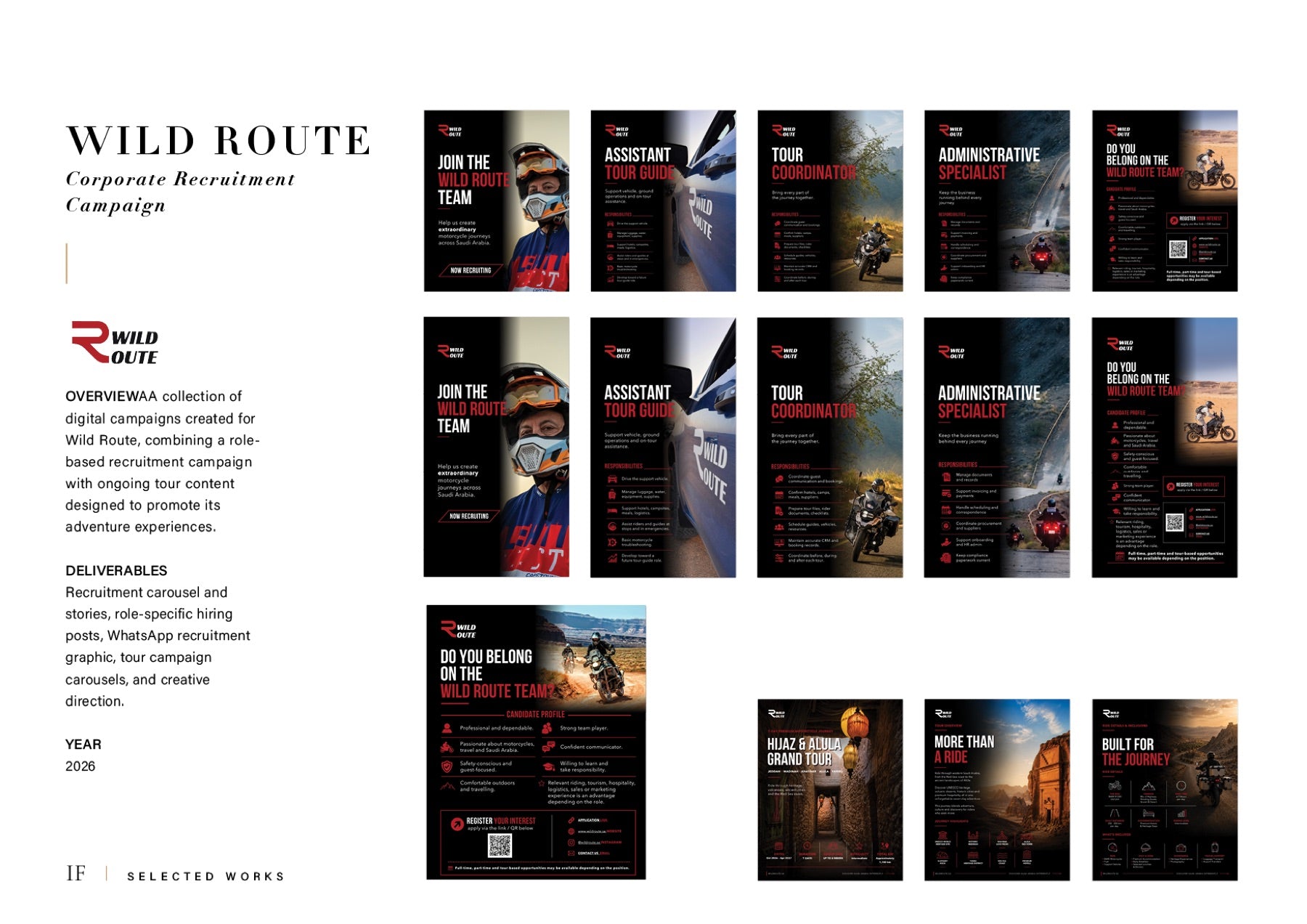 Wild Route corporate recruitment campaign spread